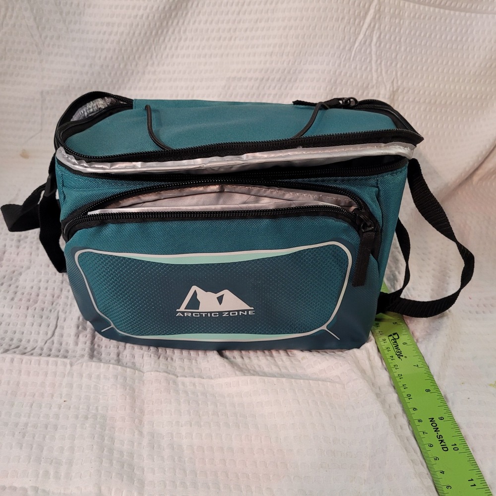 Arctic Zone Insulated Lunch Bag Teal Blue Soft Cooler Adjustable Strap 61-61063